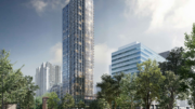 Render of 110 Town Square Place, via The City of Jersey City